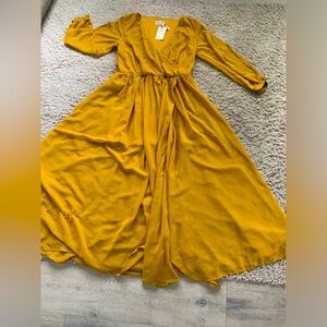 Beautiful Gold Boho Summer Dress